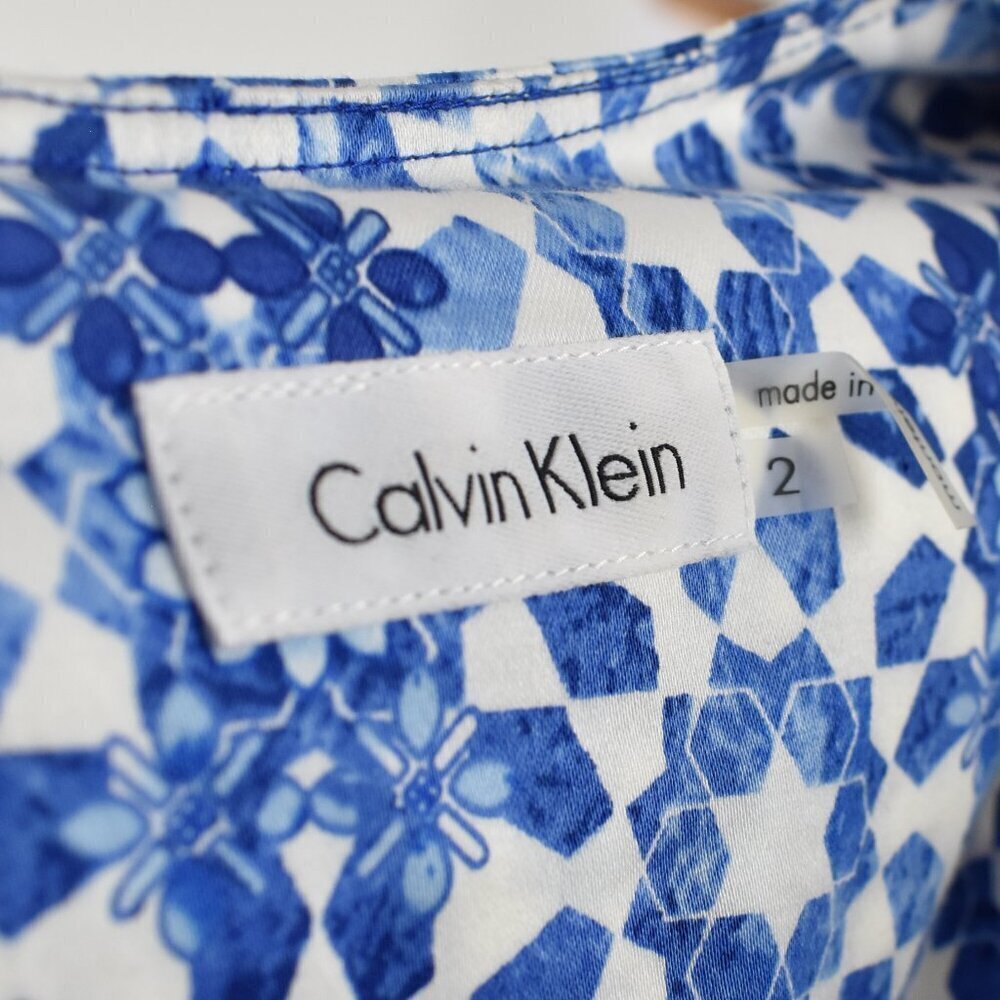 Calvin Klein Fit and Flare Mosaic Floral Dress - 2 - Picture 10 of 10